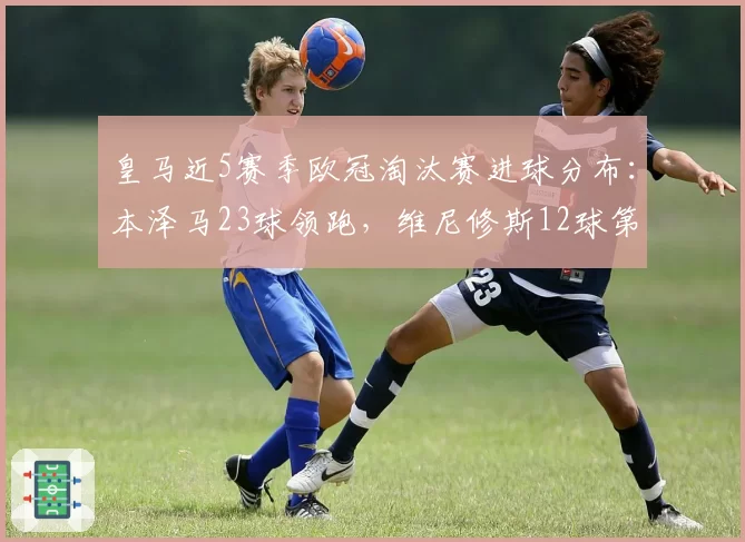 皇马近5赛季欧冠淘汰赛进球分布：本泽马23球领跑，维尼修斯12球第二